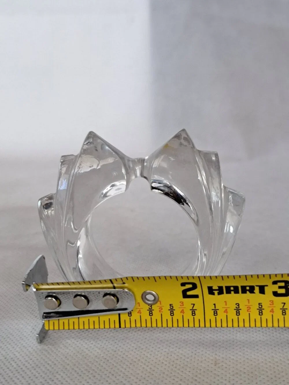 SPIEGELAU BELL’ARTE COLLECTION CRYSTAL BOW/BOWTIE MOTIF SIX MAPKIN RINGS NIB